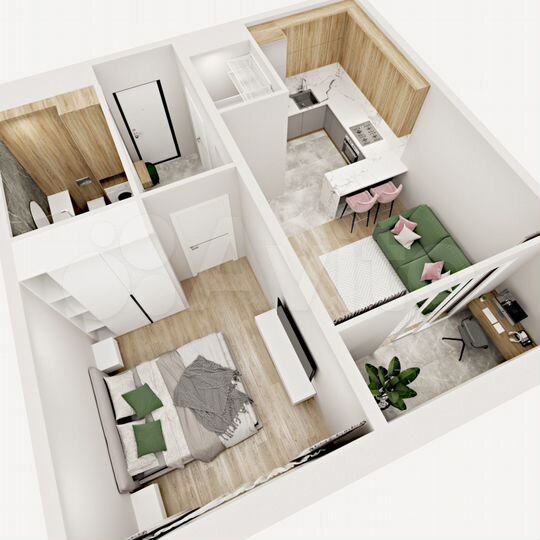 1-к. квартира, 41,1 м², 1/17 эт.