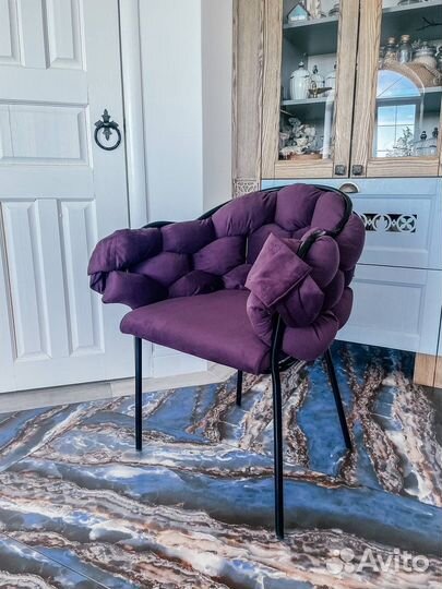 Мягкий стул Мишлен из велюра от производителя