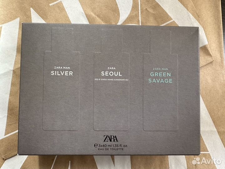 Мужской набор парфюма от Zara 3*40 мл