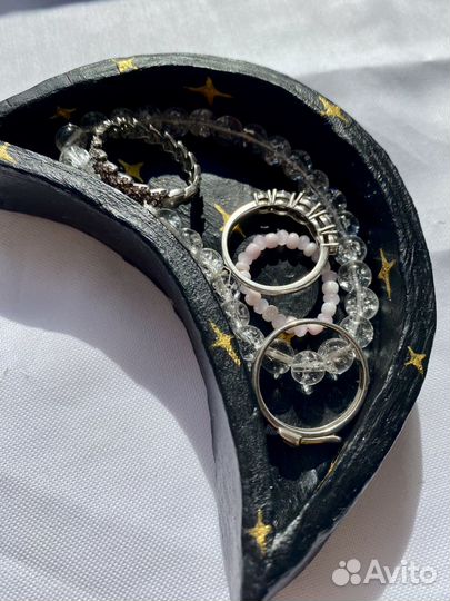 Глиняная подставка под украшения ручная работа