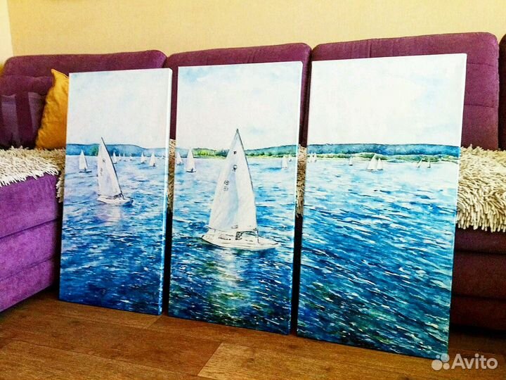 Картина Регата на Каме 1200х800