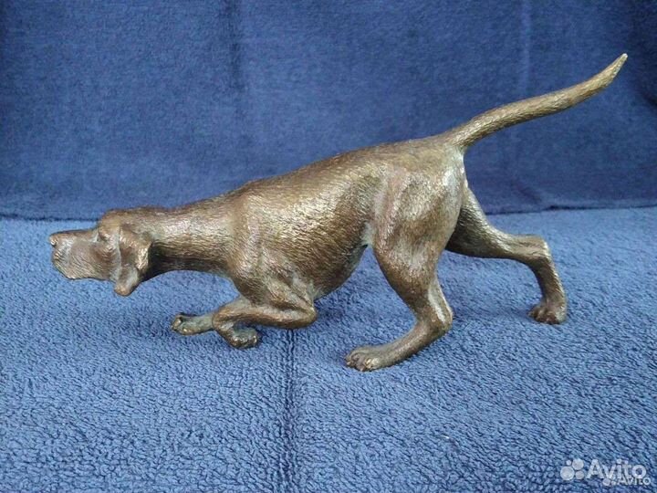 Бронзовая фигурка охотничий собаки до 1917г