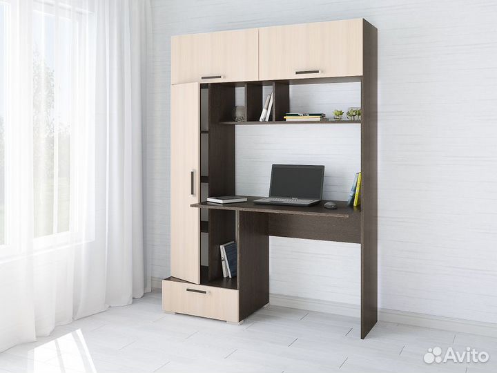 Стол компьютерный Квартет-11 тэкс венге, дуб молоч