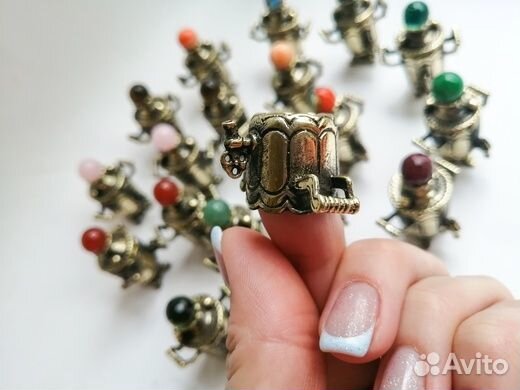 Наперстки самовары 3 части С камнями