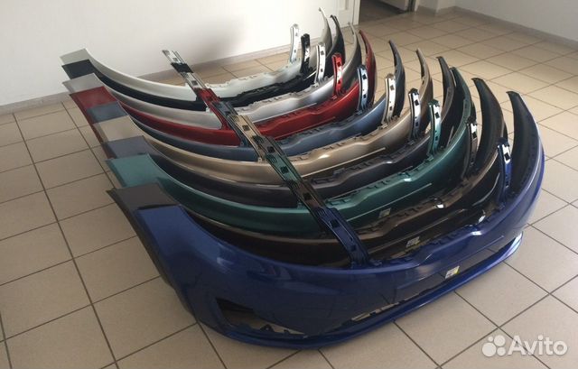 Бампер передний на Kia Rio 3