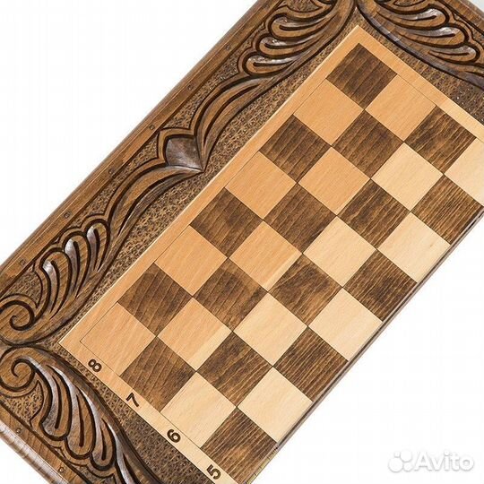 Шахматы и нарды резные Будапешт 50 х 50 см бук Армения 62606