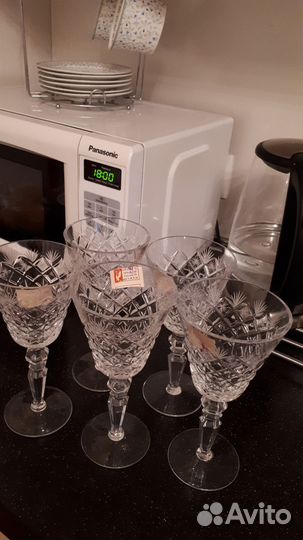 Хрустальные фужеры 5шт