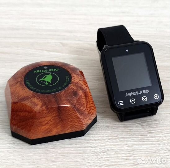 Кнопка вызова официанта Бургер с часами Элит