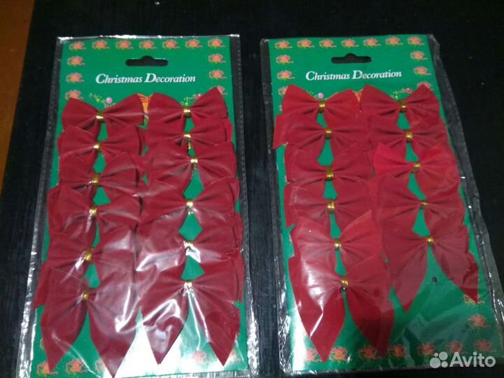 Новогодние бантики для украшения