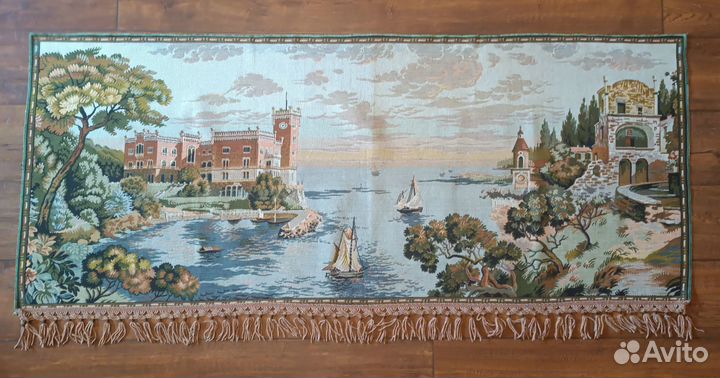 Гобелен ГДР «Залив с Ратушей» винтажный