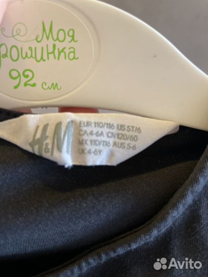 Футболка hm для девочки 4-6 лет