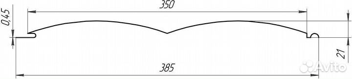 Сайдинг Блок хаус 383x0,45 орех