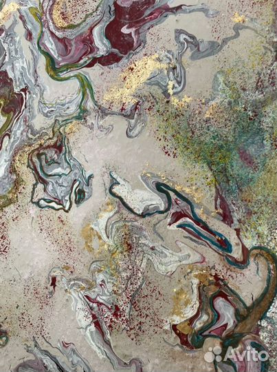 Картина холст масло акрил поталь