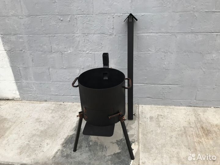 Печь 3мм под казан 22 литра с трубой и дверцей