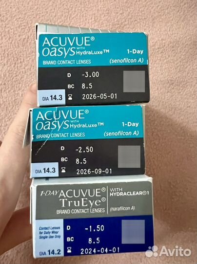 Линзы контактные acuvue oasys/ acuvue trueye