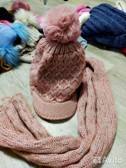 Снуд шарф женский шапка зимняя новая