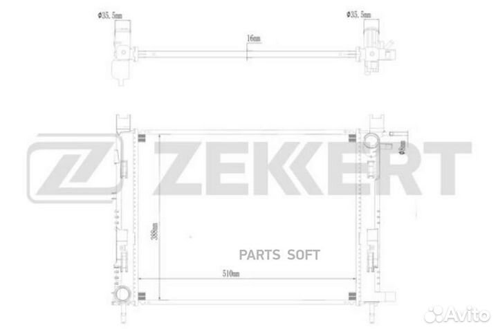 Радиатор охлаждения двигателя LADA Vesta 15, Xray