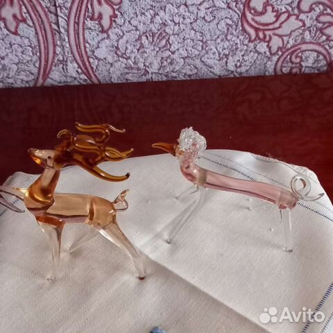 Стеклянные фигурки животных.Винтаж
