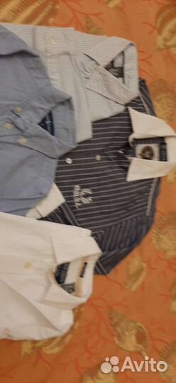 Рубашки белая,голубая,в полосочку Италия 100хлопок