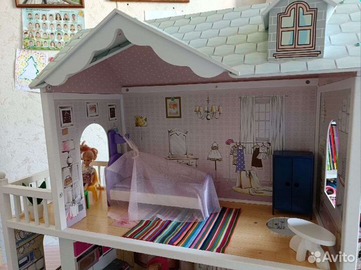 Домик кукольный с наполнением