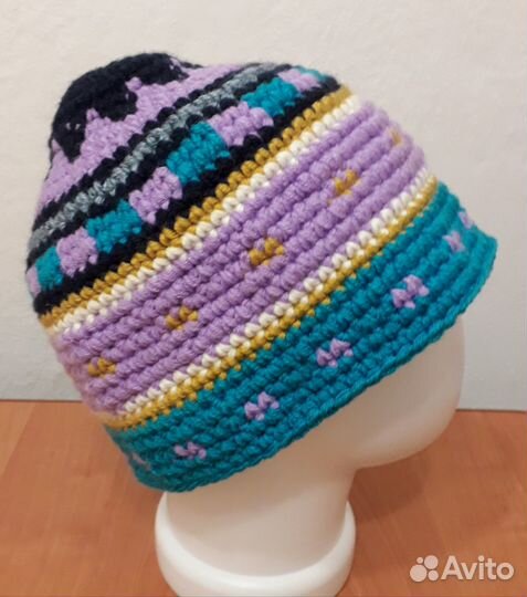 Шапка вязаная для бани и сауны