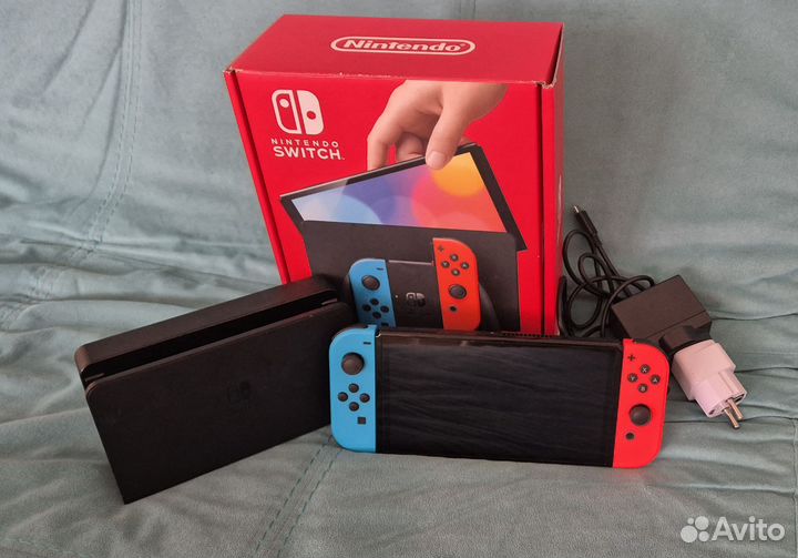 Nintendo switch oled шитая с играми