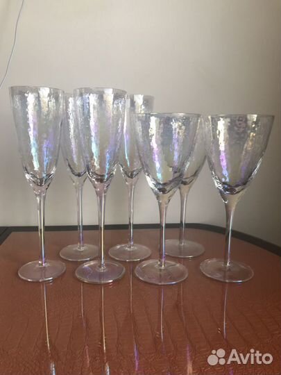 Хрустальные бокалы с перламутровым покрытием