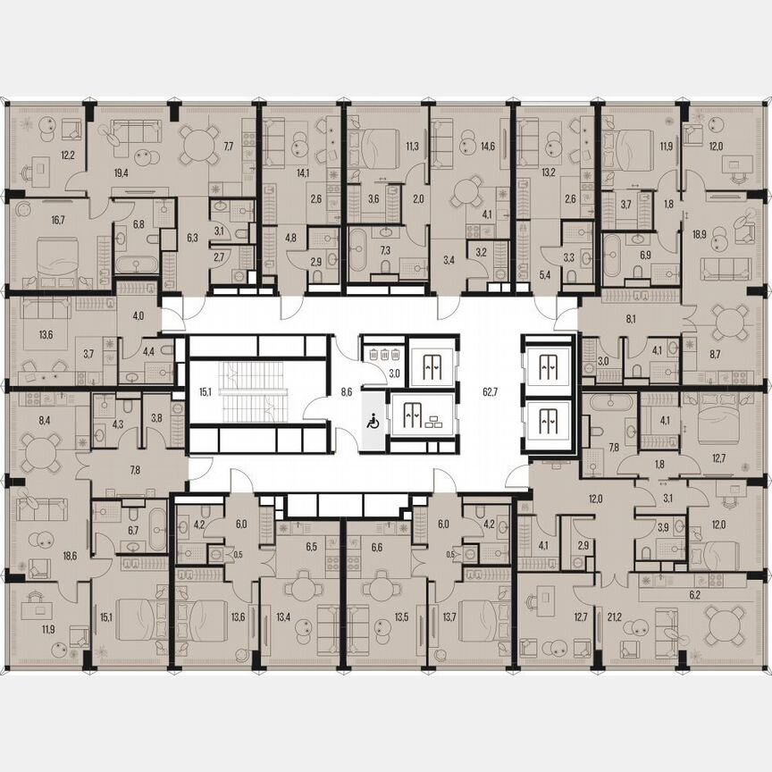 4-к. квартира, 104,5 м², 17/26 эт.