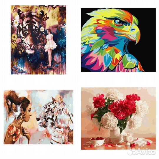 Картины по номерам на подрамнике новые