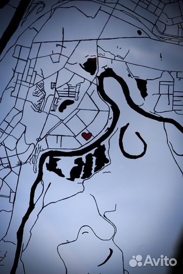 Подарок на день рождения, карта вашего города