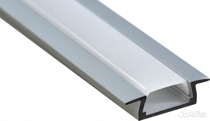 Профиль встраиваемый алюминиевый 2м матовый экран