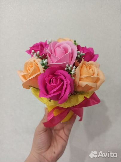 Букет из мыльных роз