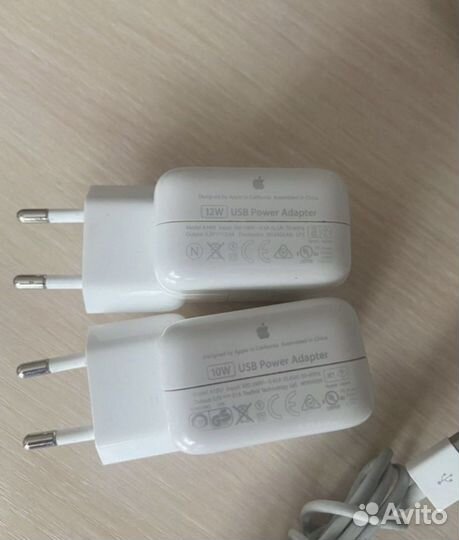 Зарядка iPad iPhone 10W 12W Блок Кабель Оригинал