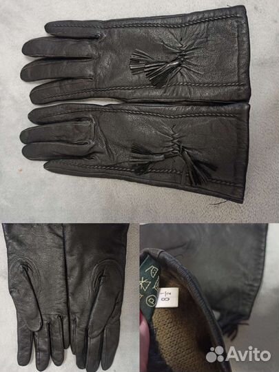 Перчатки женские кожаные