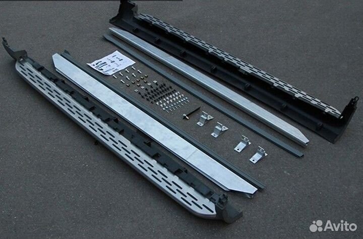 Пороги черные Volvo XC90