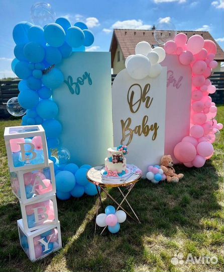 Фотозона на гендер пати, определение пола ребенка