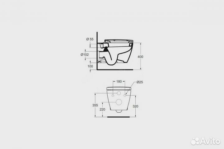 Ideal Standard E272701 Унитаз подвесной