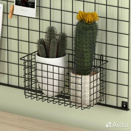 Корзина на сетку металлическая