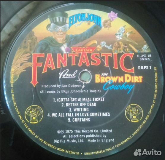 Elton John - Captain Fantastic (1975) UK (djlpx 1)