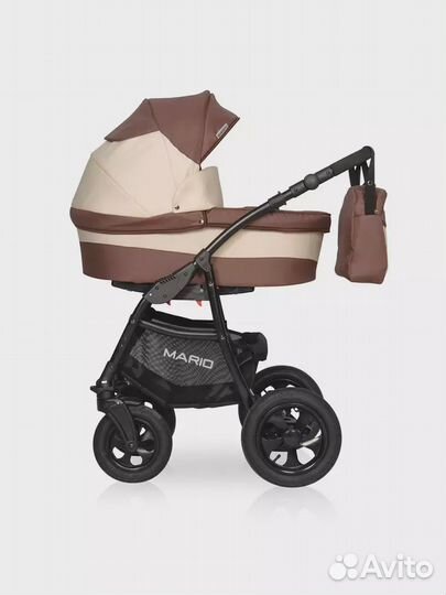 Коляска mario (2 в 1) (riko basic) 05 коричневый-б