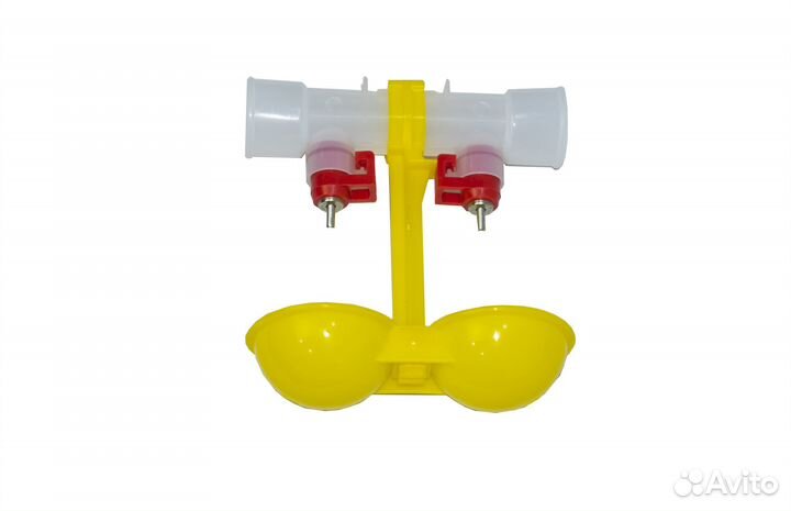 Поилка двойная с креплением и каплеулавливателем