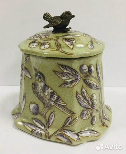 Шкатулка. Бронза. Фарфор. Ангел. Лягушка