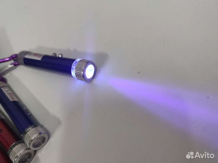 Фонарь-брелок+детектор валют уф диод+указка
