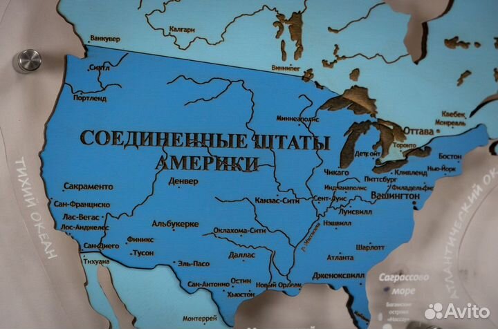 Деревянные карты мира