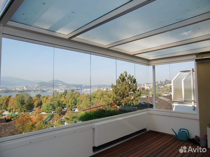 Панорамное безрамное остекление