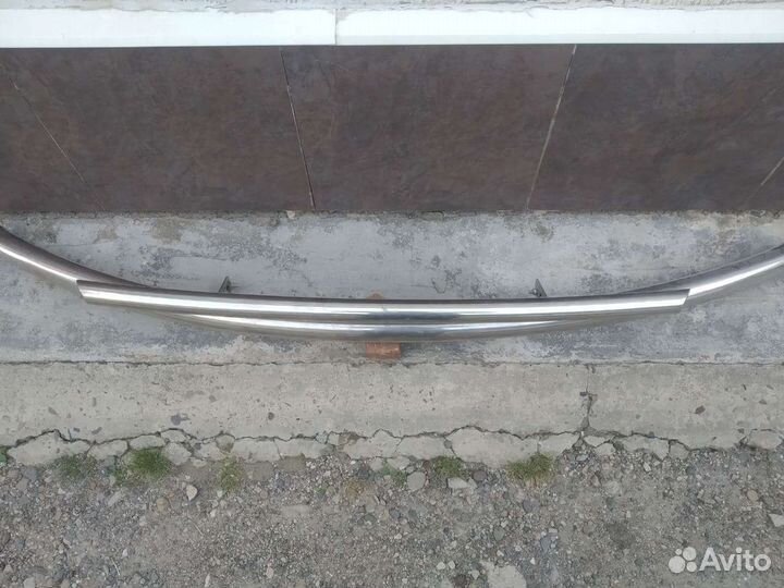 Защита переднего бампера на тоурег