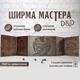 Ширма мастера dnd с покраской цвета "Венге"