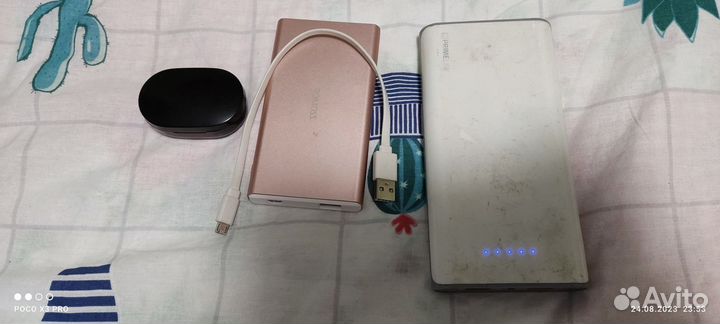 Power bank, наушники