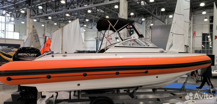 Катер риб (RIB)с надувными баллонами