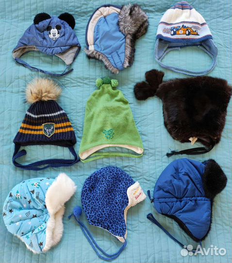 Шапки, панамки, кепки, воротники, слюнявчики